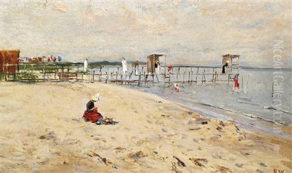 Summer Day At Taarbaek Beach With A Jetty - view 1