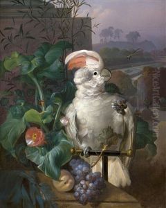 Weiser Kakadu Mit Traube by Sebastian Wegmayr