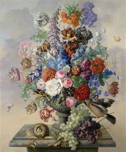 Groses Blumenstuck Mit Vogelnest by Sebastian Wegmayr