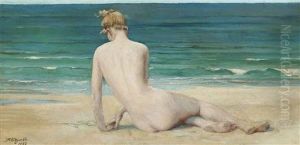 A Nude Seated On The Shore A Nude Seated On The Shore