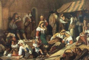 Sydl,ndskt Torg Med Figurer by Edward Henry Wehnert