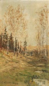Herbstliche Landschaft by Edouard Weichberger
