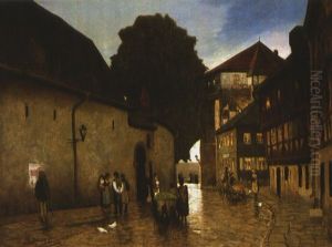 Strasse In Der Altstadt by Edouard Weichberger