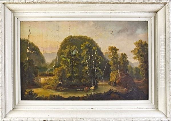 Cows In The Stream - view 1