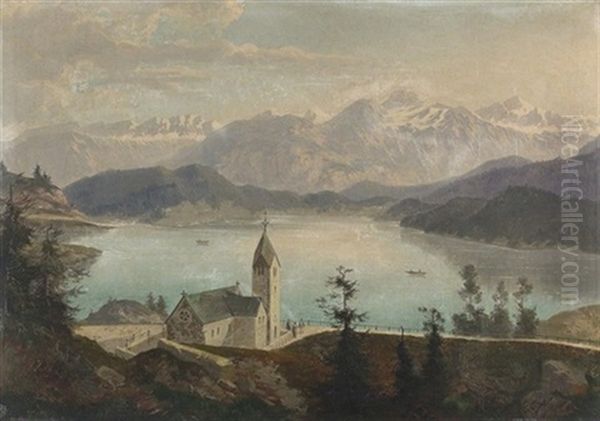 Engadiner Gebirgslandschaft Mit See - view 1