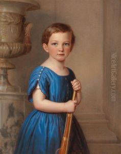 Portrait Of A Young Male Member Of The Clemens Bachofen Von Echt Family by Joseph Weidner