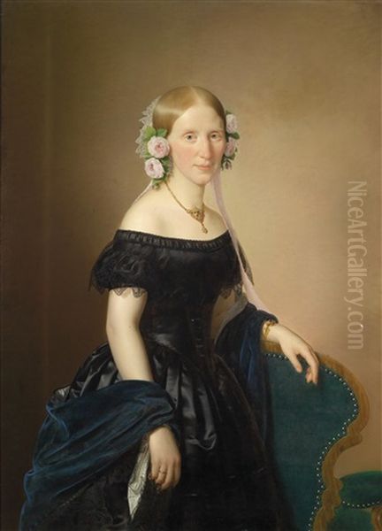 Bildnis Einer Dame Mit Rosen Im Haar - view 1