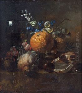 Hunting Still Life With Flowers, Fruit And Game Bird