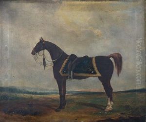 "geister," Study Of A Military Horse In A Landscape by Henry, Brocas Jnr.