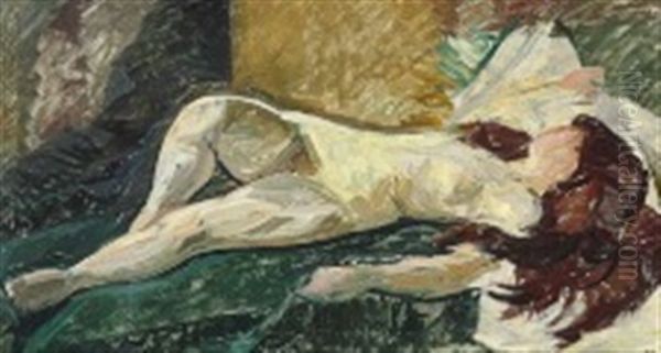 "liggende Model. Studie Til Neptun" (reclining Female Model. Study For Neptune) - view 1