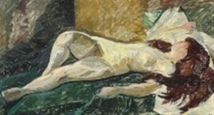 "liggende Model. Studie Til Neptun" (reclining Female Model. Study For Neptune)