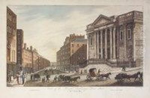 View Of The Post Office And Nelson's Pillar by Henry, Brocas Jnr.