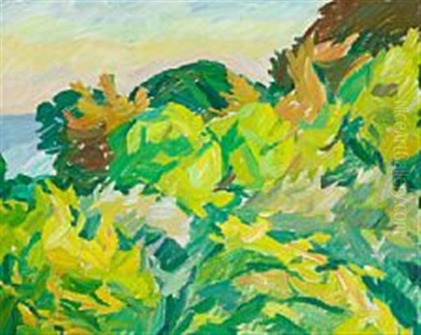 Evening Light Behind Trees, Sletten by Edvard Weie