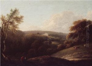 View Of Stackallen House, County Meath, From The Park by Henry, Brocas Jnr.