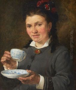 A Lady Drinking Tea