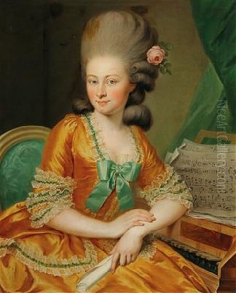Portrait Of A Singer At The Harpsichord - view 1