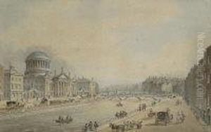View Of The Four Courts On The River Liffey, Dublin