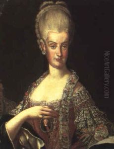 Bildnis Einer Erzherzogin, Tochter Maria Theresias by Johann Georg Weikert