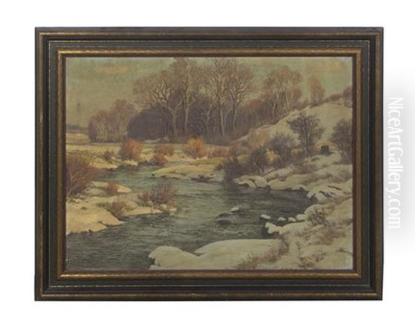 Winter Stream Landscape - view 1