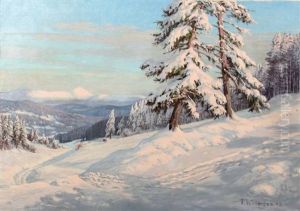 Winterlandschaft Mit Der Schneekoppe Winterlandschaft Mit Der Schneekoppe
