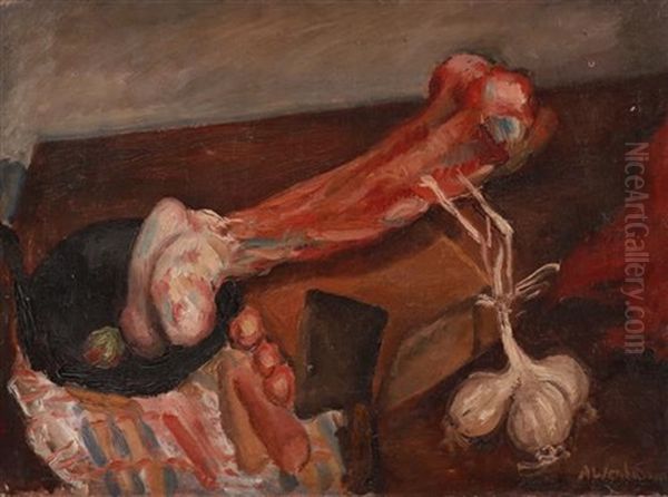 Still Life With Meat And Garlic - view 1