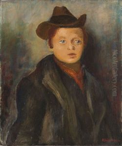 Boy In Hat by Abraham Weinbaum