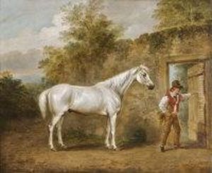 A Grey Hack, Yaroute A Groom Opening A Wall Door by William Brocas