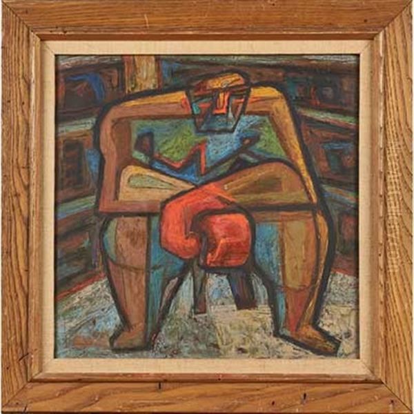 Two Untitled Paintings (boxers) - view 1