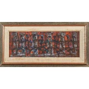 Two Untitled Abstract Paintings by Justus Frederic Weinberg