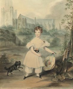 A Boy In The Deanery Garden Of St. Patrick's Garden Cathedral by William Brocas
