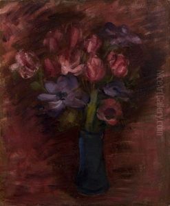 Bouquet Of Flowers In Vase by Joachim Weingart