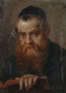 Portrait Of A Rabbi by Jakob Weinles