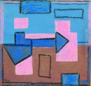 Abstract In Pink And Blue by Agnes Weinrich
