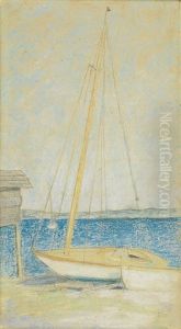 Coastal Scene With A Sailboat