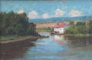 House At Branchville by Julian Alden Weir