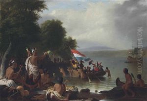 Landing Of Henry Hudson, 1609, At Verplanck Point, New York by Robert Walter Weir