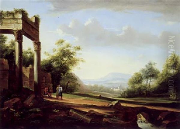 Klassische Landschaft Mit Figuren - view 1