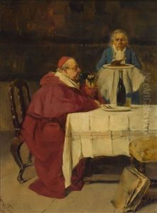 Speisender Kardinal by Joseph Emanuel Weiser