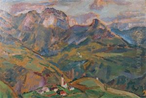 Tiroler Dorf Klobenstein by Albert Weisgerber