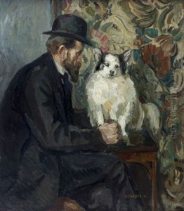 Mann Mit Spitz by Albert Weisgerber