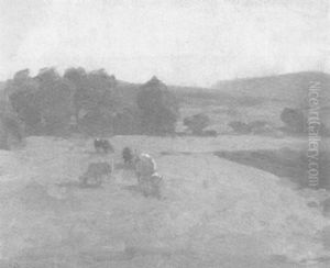 Landschaft Mit Kuhen by Victor Weishaupt