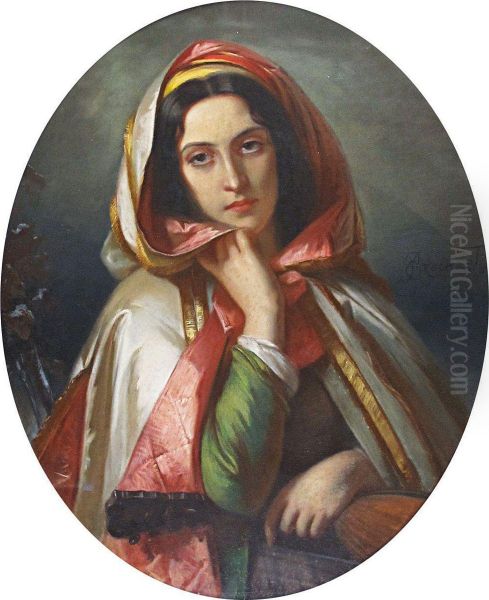 Portrait D'italienne A La Cape - view 1
