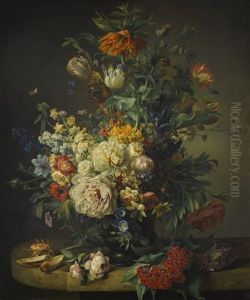Still Life With Roses, Tulips And Imperial Fritillary