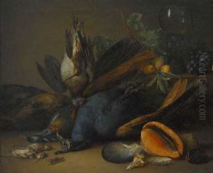 Stillleben Mit Erlegten Vogeln Und Muscheln Stillleben Mit Erlegten Vogeln Und Muscheln