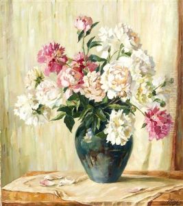 Blumenstilleben Mit Pfingstrosen Blumenstilleben Mit Pfingstrosen