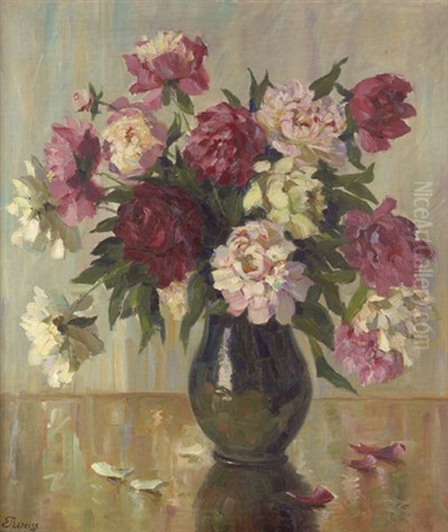 Rote Und Weise Pfingsrosen - view 1