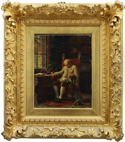 A Slouched Man In An Elegant Interior Setting - view 1