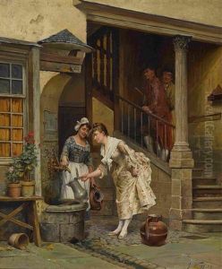 Am Brunnen by Emile Georges (Geo) Weiss
