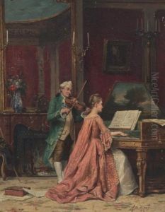 Couple De Musiciens by Emile Georges (Geo) Weiss