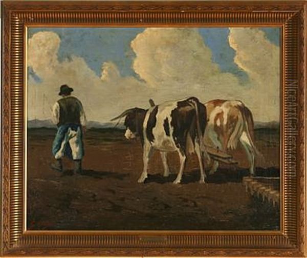 A Farmer With Cows - view 1
